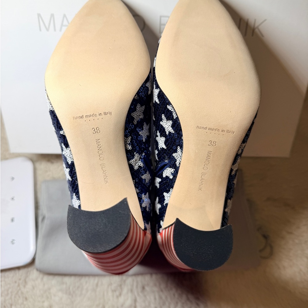 New Authentic Manolo Blahnik Starry Heeled Boots - Picture 4 of 15